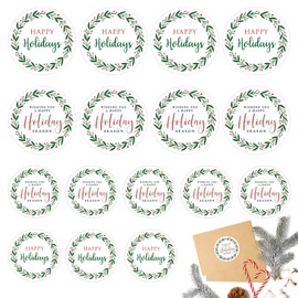 Holiday Stickers 3 Inch 2 Inch Large, Round Xmas Christmas Holiday Sticker for Envelopes Seals Cards Crafts Label Gifts Presents Bag Wrapping Party Favors (day126)