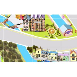 Grand Prix on Sea Vinyl Floor Mat - For use with Programmable Robots & perfect for Early Years Coding and Programming Skills - Includes 15 x 15 cm Grid - Mat size - 165 x 120 cm