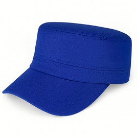 Genérico Gorra Tactica Militar Cubana, Algodón, con Ajuste de Hebilla Metálica (Azul Rey)