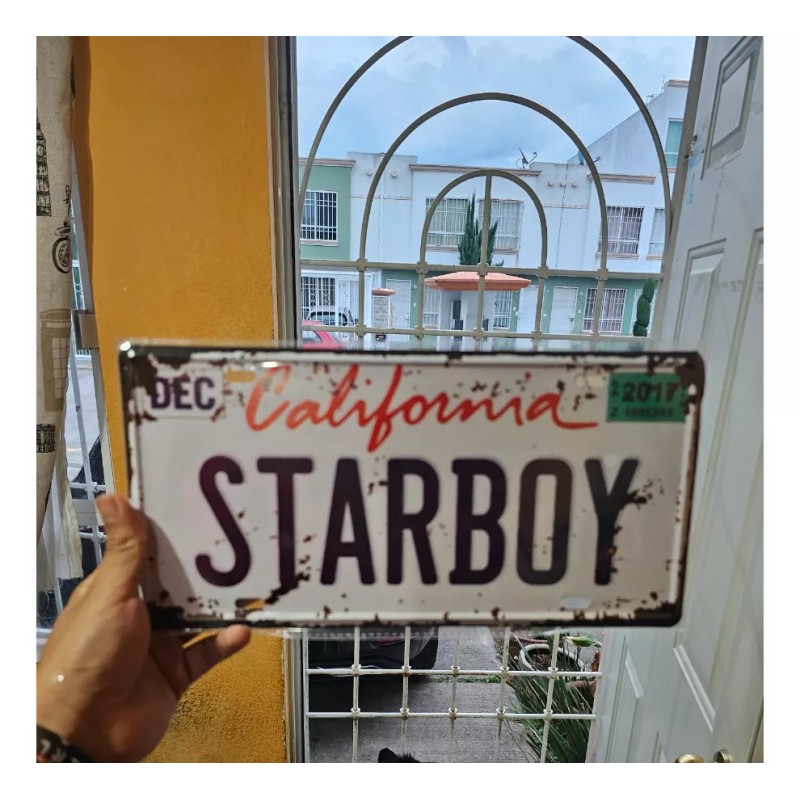 Jextech Placas Para Auto Matrícula Decorativa Starboy Chico Estrella