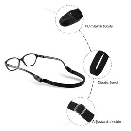 lvvfit Kids Glasses Strap Adjustable Eyeglasses Strap Elastic Eyeglass Band Sports Glasses Strap for Toddler Kids Boys Girls (4pcs Purple)