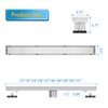 Elefloom Linear Shower Drain, 40 inch Drain with Tile Insert