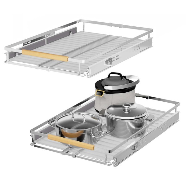 Pull Out Cabinet Drawer Organizer Expendable Slide Out Pantry Storage