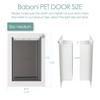 Baboni Pet Door for Wall, Steel Frame and Telescoping Tunnel,