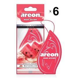 AREON Mon Car Air Freshener Watermelon Hanging Red Sweet Set Multi Pack of 6