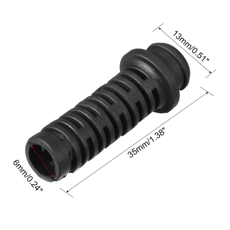 sourcing map Pack of 10 PVC Strain Relief Cable Kink