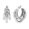 FAUTHENTICUTE Silver Plated hoops Huggie Earrings for Women, Chunky Silver