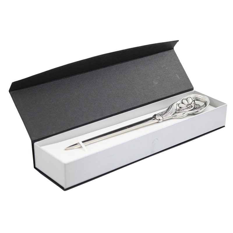 Cavagnini, Elegant Stainless Steel Pewter Letter Opener with Gift Box