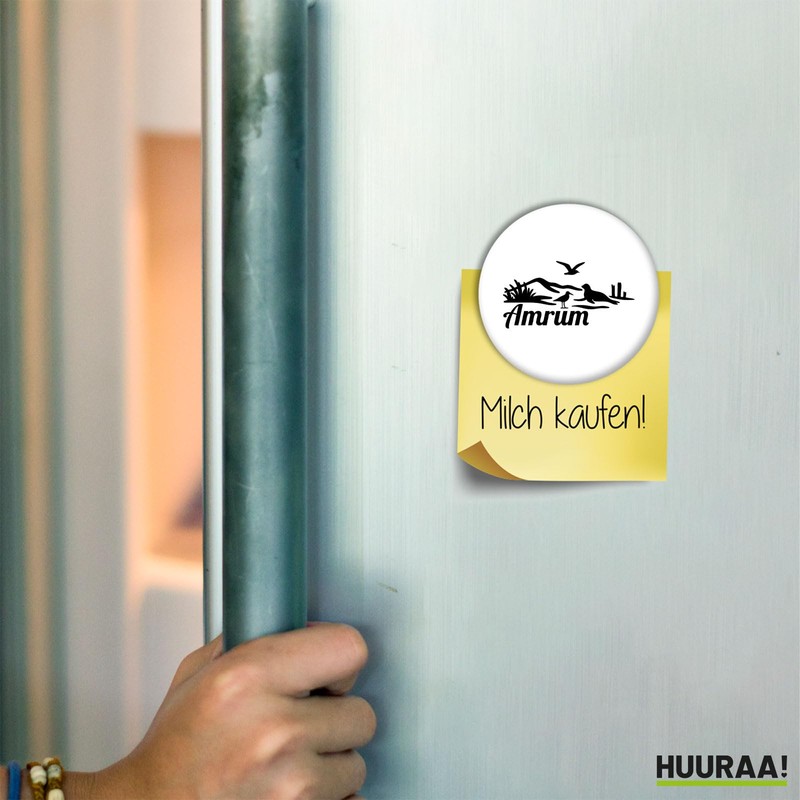 Huuraa Magnet Amrum Strandmotiv Geschenk 59mm Flaschenöffner Amrum Geschenkidee