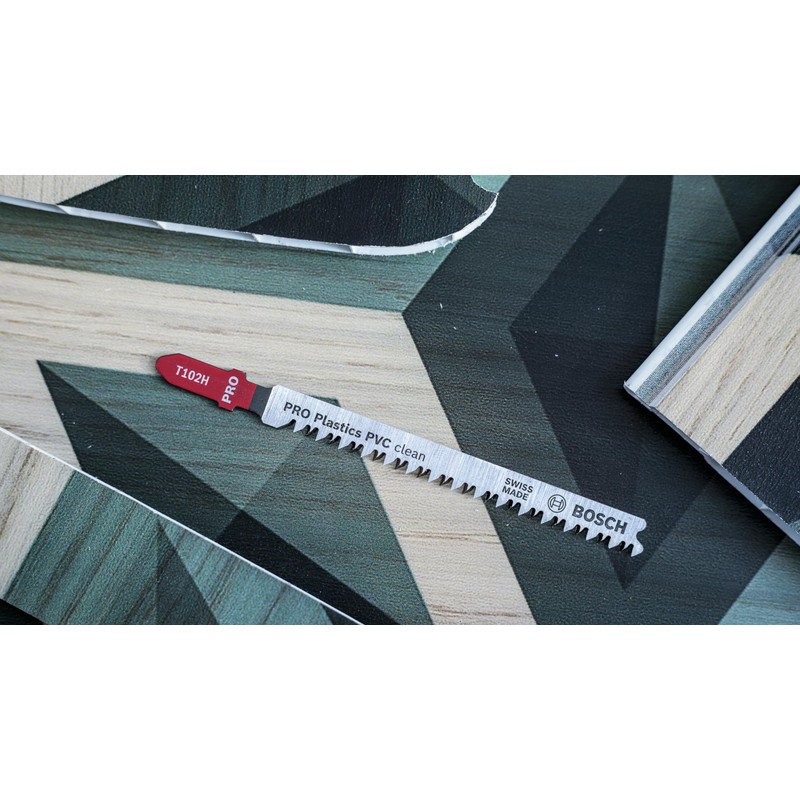 Bosch 2 x PRO Plastics PVC clean T102H Jigsaw Blade