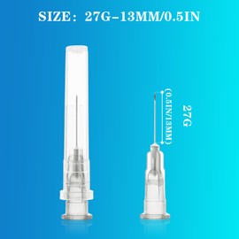 100 Pack 27G 13MM Stainless Steel Industrial Dispensing Needle Accessories, for Scientific Lab Use, Individually Packaged