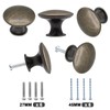 Jiozermi 6 Pcs Breen Bronze Round Antique Brass Kitchen Cabinet