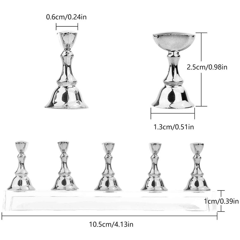 Magnetic Nail Tip Stand, BetterJonny Set of 4, Nail Practice