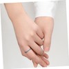Healeved 1Pair Matching Couple Ring for Lovers Open Design Love
