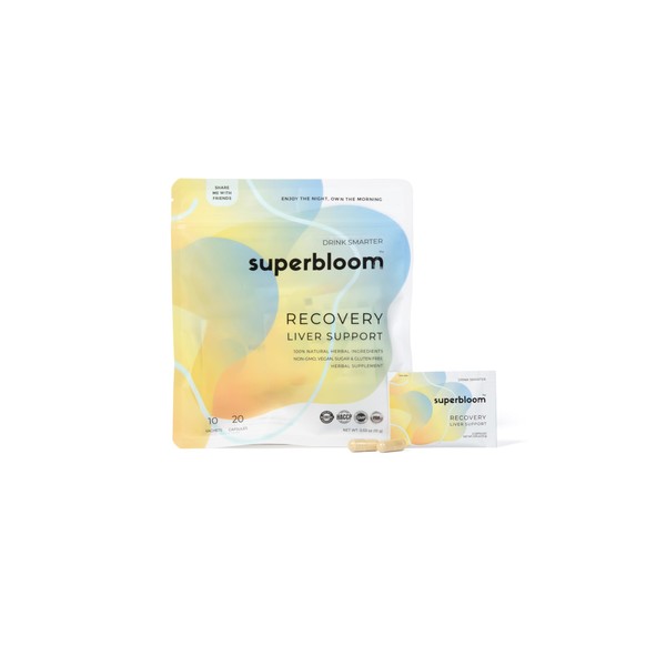 superbloom Recovery Liver Support | Liver Detox with DHM, Turmeric,