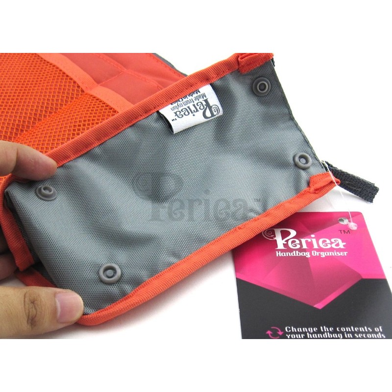 Periea Chelsy Handbag Organiser Insert (Coral, Medium)