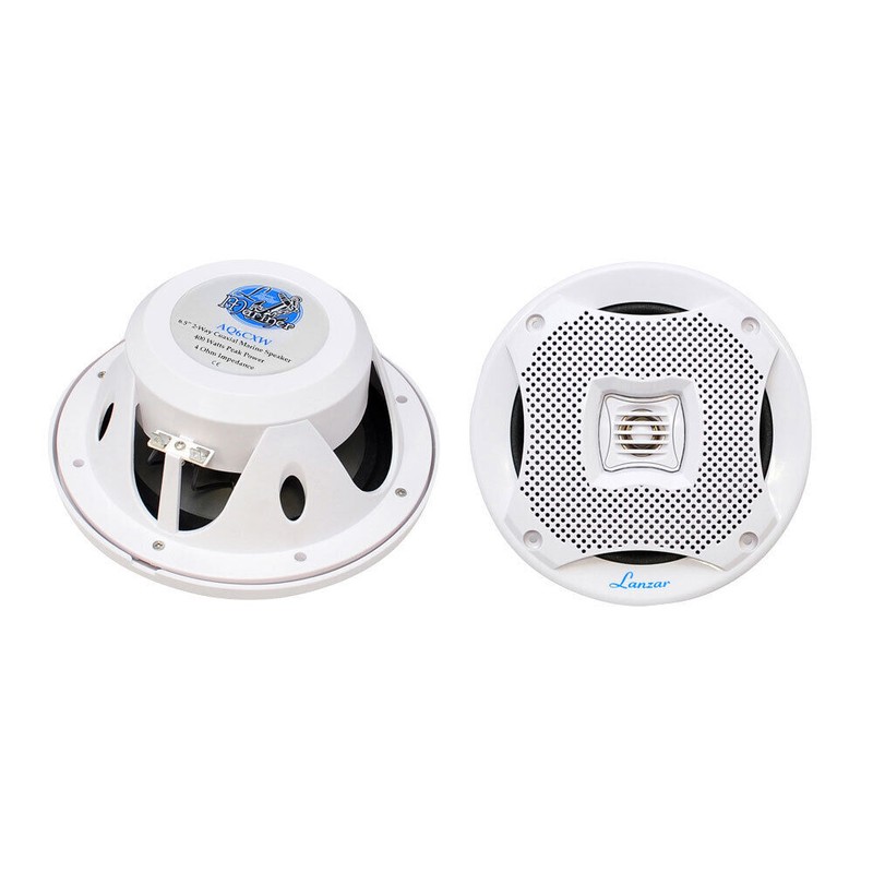 Pyle-Lanzar Pyle Single-DIN Bluetooth Marine MP3 Radio, 2x 6.5” 400W