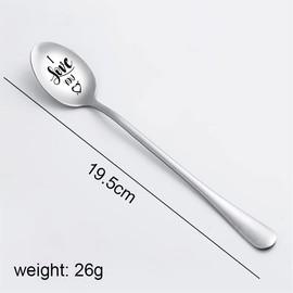 Mom Dad Gifts Spoons from Duaghter Son, Best Friends Graduation Gift for BFF Bestea Spoon for Sister Brother Daughter Son Husband Boyfriend Anniversary Birthday Gifts for Aunt Uncle Grandma Granddad