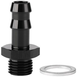 Podavelle M14x1.5 Male Metric to 3/8 Barb Fuel Pump Inlet Adapter Fitting Aluminum Black
