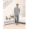 Ekouaer Men's Pyjamas Sets Long Sleeve Pjs Soft Loungewear Winter