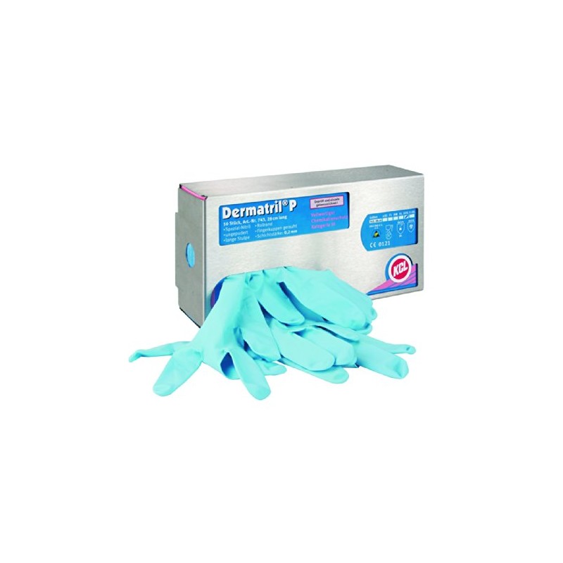 KCL Dermatril P743 Disposable Gloves, Pack of 50, 743 10,