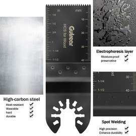 100 Pcs Universal Oscillating Tool Oscillating Saw Blades,Oscillating Multitool Blades,Multi Tool Blades, for Dewalt Ryobi and so on. Ideal Tool for Woodworkers, DIY Enthusiasts and Detailing Work | gulrear