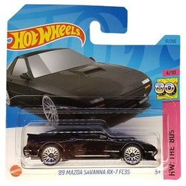 Hot Wheels - ´89 Mazda Savanna RX-7 FC3S - HW: The ´80s 4/10 - HKJ62 - Short Card - Black - Mattel 2023