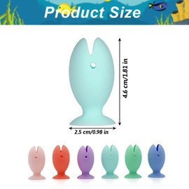 SGERUFZ 6 Stück Zahnbürsten Schutzkappe Fisch Form Silikon Reise Zahnbürste Kopf Schutzhülle geeignet für Reisen (Macaron Farbe)