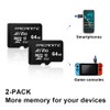 ARCANITE 2-Pack 64GB microSDXC Memory Card - A1, UHS-I U3,