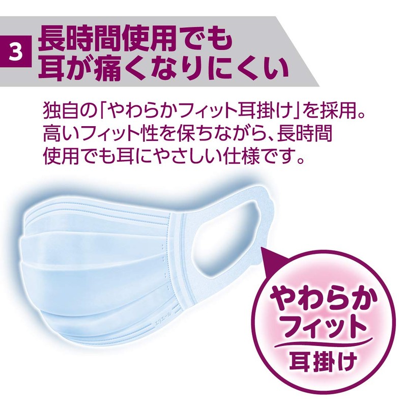 Elleair Hyper Block Mask, Virus Splash Blocking, Small Size, Pack