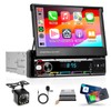 Wireless CarPlay Single Din Car Stereo,5.1 Bluetooth Car Radio AM/FM/RDS,7-Inch