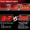 BINQIGOO Red housing LED Rear Bumper Reflector Lights Fog DRL
