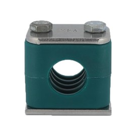 Tubeclo 3/8'' Standard Series Pipe Clamp, Polypropylene with 316 Stainless Steel Hardware, Weld Mounting