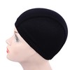 2 Pcs Black Dome Cap Wig Caps Stretchy Wig Cap