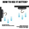 Aicharynic Pack of 6 Magnetic Hooks, Black, 43 mm Thick
