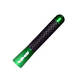 GREEN with BLACK Real CARBON FIBER CNC Machined Billet Aluminum Short 3" inch Antenna for KIA FORTE