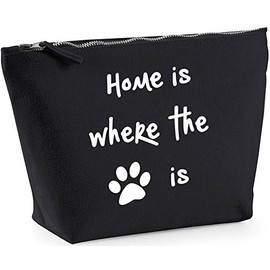 Hippowarehouse Home Is Where The Dog Is printed make up cosmetic wash bag 18x19x9cm