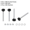 QUARKZMAN 4 Sets Knurled Knobs Knurled Screw Screws with Nuts