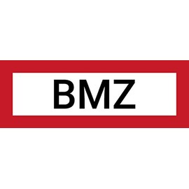 BMZ Sticker Sign, Fire Safety Sign/Fire Alarm Centre, PVC Film, Fire Alarm System