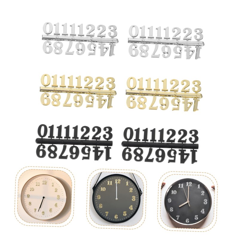LALAFINA 45 Sets Arabic Clock Numerals Replacement DIY Digital Numbers