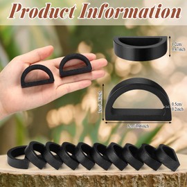 LemonRoad 12 Pcs Wood Napkin Rings Handmade Semicircle Napkin Holder Buckles Farmhouse Rustic Boho Style Serviette Rings for Table Decor Harvest Christmas Thanksgiving Wedding Banquet Party