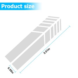 LKAHG 2 PCS Car Side Mirror Stickers, Waterproof Vehicle Rear View Mirror Sports Racing Stripe Decals, Auto Exterior Body Rearview Mirror Reflective Decoration Strips, Universal Fit (White)