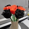 Handmade 3D Printed White Vase with 4 Red 4 Black