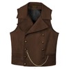 Ceehuteey Mens Suit Suede Double Breasted Vest Classic Groomsmen Wedding