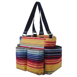 NGIL Small Utility Tote (Retro Stripes-Navy)