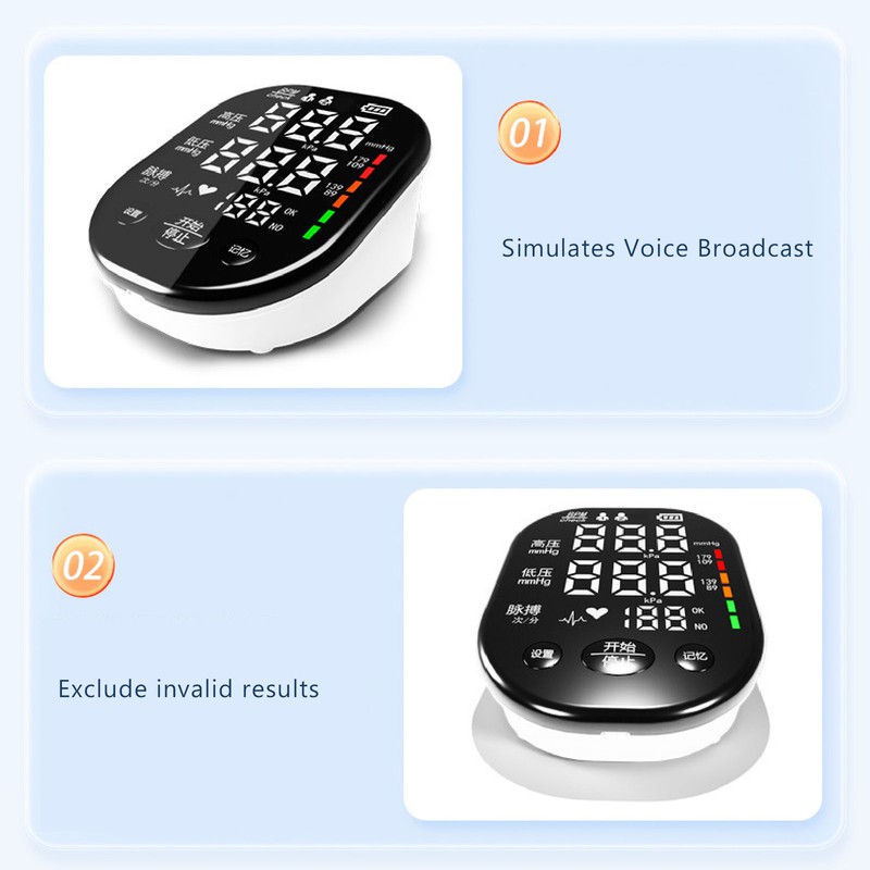 Health Monitor Electronic Arm Style Measuring Device Voice Prompt Visual