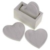 shabby chic & vintage Set of white heart coasters