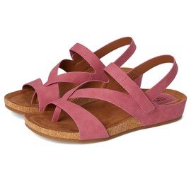 Eurosoft Women's Gianetta Flat Sandal, Pink, 6.5 Wide