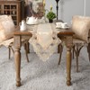 SUTAVIA Jacquard Lace Embroidered Table Runner Waterproof Rectangular Floral Design