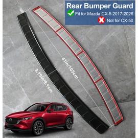 Rear Bumper Protector for Mazda CX5 2017-2025, 304 Stainless Steel Material Rear Bumper Protector Guards for Mazda CX-5 CX 5 2018 2019 2020 2021 2022 2023 2024 Accessories